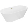 Mexen Luna Slim samostojeća kada 170 x 75 cm, bijela, preljev zlatni brušeni - 52041707500-55