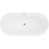 Mexen Luna Slim vabadiseisev vann 170 x 75 cm, valge, harjatud vask ülevool - 52041707500-65