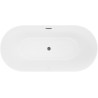 Mexen Luna Slim iseseisev vann 170 x 75 cm, valge, ülevool gun gray harjatud - 52041707500-66