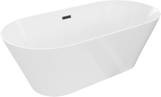 Mexen Luna Slim samostojeća kada 170 x 75 cm, bijela, crni preljev - 52041707500-70