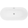Mexen Luna Slim freestanding bath 170 x 75 cm, white, gun metal overflow - 52041707500-95