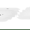 Mexen Luna Slim Freestanding Bathtub 170 x 75 cm, White, Overflow Gun Metal - 52041707500-95