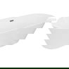 Mexen Luna Slim Freestanding Bathtub 170 x 75 cm, White, Overflow Gun Metal - 52041707500-95