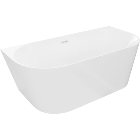 Mexen Oval Slim baignoire autoportante adossée 170 x 80 cm, blanche, trop-plein blanc - 52661708000-20