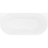 Mexen Oval Slim samostojeća zidna kada 170 x 80 cm, bijela, bijeli preljev - 52661708000-20