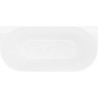 Mexen Oval Slim wanna wolnostojąca przyścienna 170 x 80 cm, biała, przelew biały - 52661708000-20