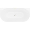 Mexen Oval Slim vaba seisev seinaga vann 170 x 80 cm, valge, kuldne ülevool - 52661708000-50