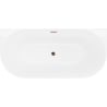 Mexen Oval Slim samostojeća uz zidna kada 170 x 80 cm, bijela, preljev ružičasto zlato - 52661708000-60