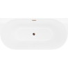 Mexen Oval Slim vabas seisev vann seinale kinnitatav 170 x 80 cm, valge, ülevool roosa kuld - 52661708000-60