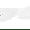 Mexen Oval Slim freistehende an der Wand stehende Badewanne 170 x 80 cm, weiß, Überlauf Gun Gray gebürstet - 52661708000-66