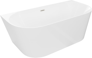 Mexen Oval Slim vaba seisev seinavann 170 x 80 cm, valge, harjatud nikliga ülevool - 52661708000-97