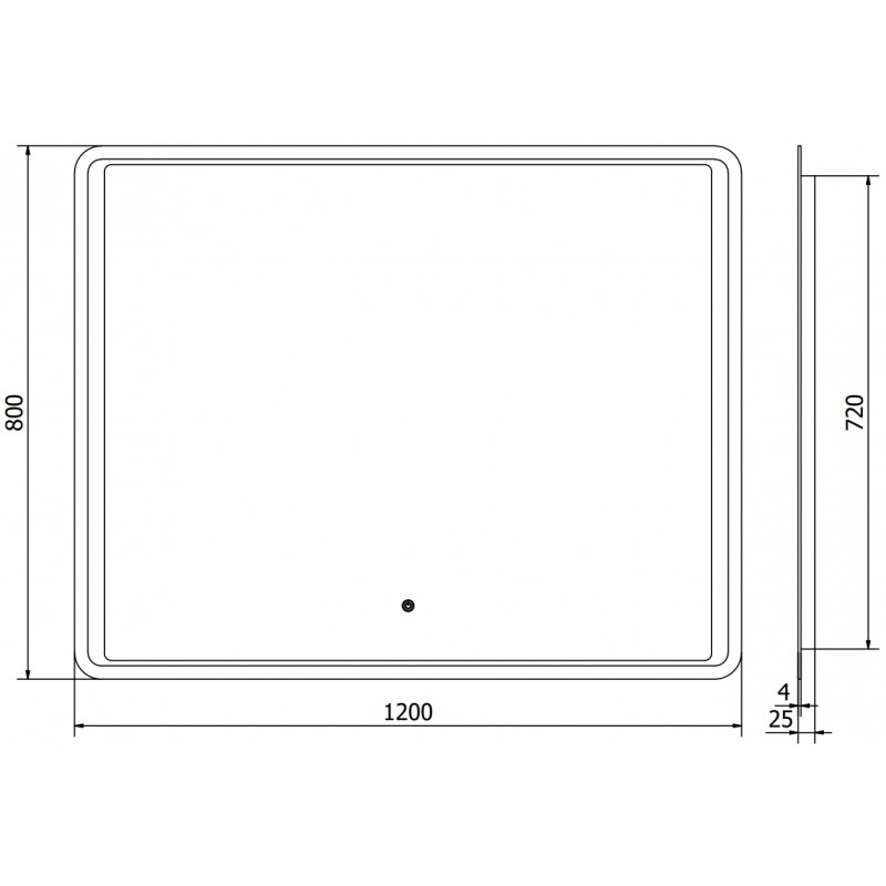 Mexen Zusa lustro łazienkowe podświetlane 120 x 80 cm, LED 6000K, antypara - 9808-120-080-611-00