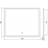 Mexen Zusa espejo de baño iluminado 120 x 80 cm, LED 6000K, antivaho - 9808-120-080-611-00