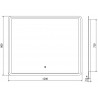 Mexen Zusa lustro łazienkowe podświetlane 120 x 80 cm, LED 6000K, antypara - 9808-120-080-611-00