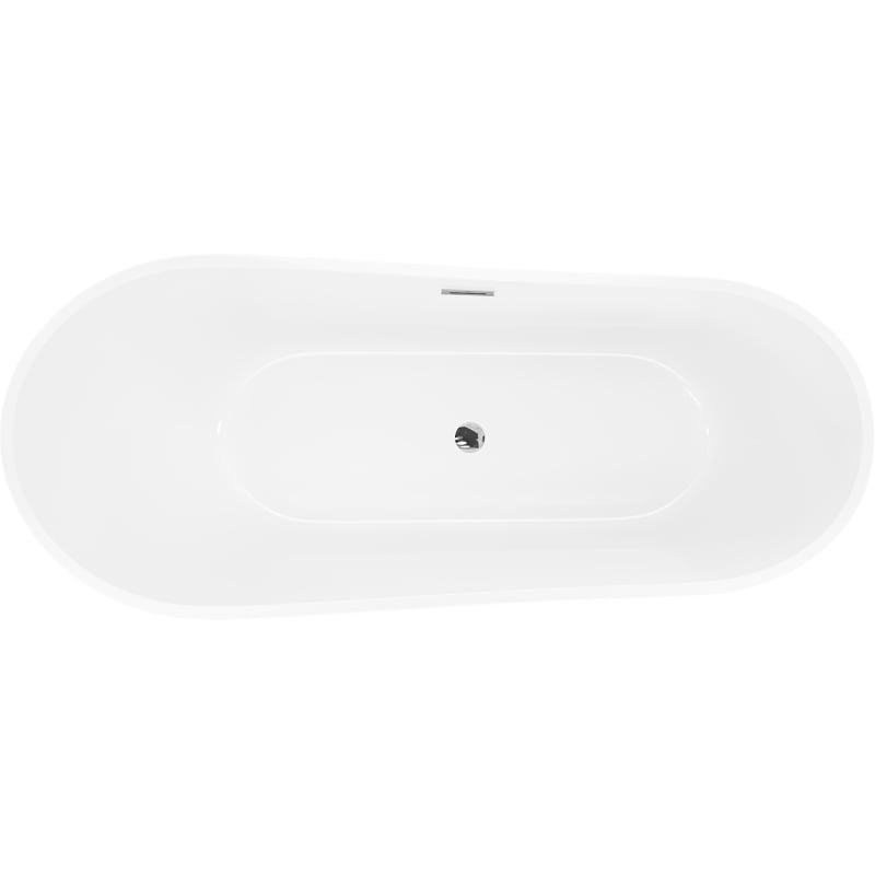 Mexen Dora samostojeća kada 150 x 75 cm, bijela, preljev krom - 52071507500-01