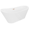 Mexen Dora vabaltseisev vann 150 x 75 cm, valge, harjatud vase ülevool - 52071507500-65