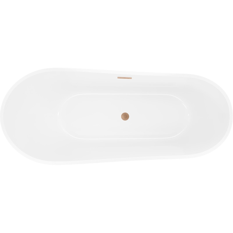 Mexen Dora vabaltseisev vann 150 x 75 cm, valge, harjatud vase ülevool - 52071507500-65