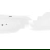 Mexen Dora vrijstaande badkuip 150 x 75 cm, wit, overloop gun gray geborsteld - 52071507500-66