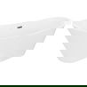 Mexen Dora vrijstaande badkuip 150 x 75 cm, wit, overloop gun gray geborsteld - 52071507500-66