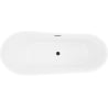 Mexen Dora freestanding bathtub 150 x 75 cm, white, black overflow - 52071507500-70