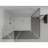Mexen Roma cabine de douche pivotante 90 x 80 cm, graphite, chrome + receveur Flat, blanc - 854-090-080-01-40-4010