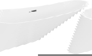 Mexen Dora vrijstaande badkuip 150 x 75 cm, wit, overloop gun metal - 52071507500-95
