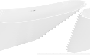 Mexen Dora vrijstaande badkuip 150 x 75 cm, wit, witte overloop - 52071507500-20