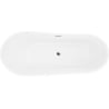 Mexen Dora freistehende Badewanne 150 x 75 cm, weiß/schwarz, Überlauf chrom - 52071507575-01