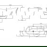 Mexen Dora freistehende Wanne 150 x 75 cm, weiß/schwarz, Überlauf gun gray gebürstet - 52071507575-66
