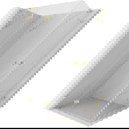 Mexen Lunar L Διπλή καμπίνα ντους ανοιγόμενη αριστερή 80 x 75 cm, διαφανής,