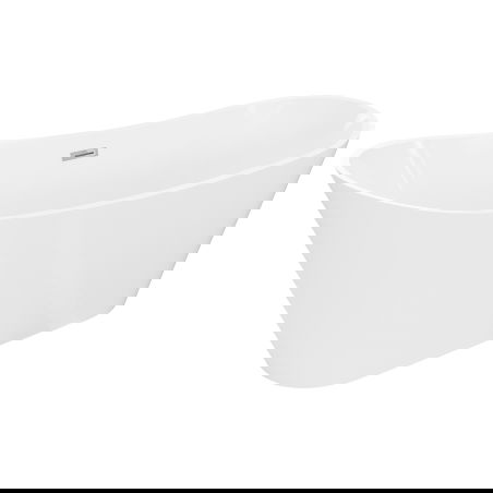Mexen Dora vrijstaande badkuip 160 x 75 cm, wit, overloop chroom - 52071607500-01