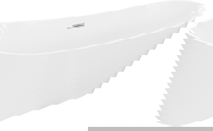 Mexen Dora vrijstaande badkuip 160 x 75 cm, wit, overloop chroom - 52071607500-01