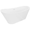 Mexen Dora freistehende Badewanne 160 x 75 cm, weiß, Überlauf weiß - 52071607500-20