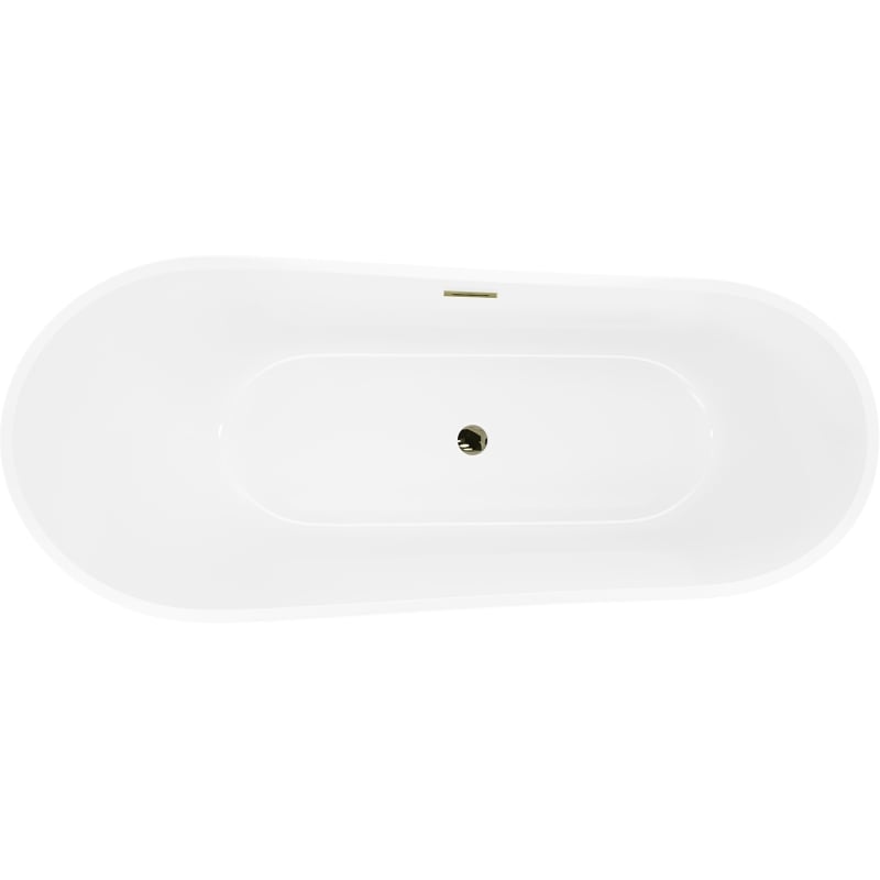 Mexen Dora vann vabalt seisev 160 x 75 cm, valge, ülevool kuldne - 52071607500-50