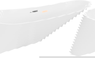 Mexen Dora vrijstaande badkuip 160 x 75 cm, wit, overloop rosegoud - 52071607500-60