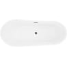 Mexen Dora 160 x 75 cm freestanding bathtub, white/black, brushed gun gray overflow - 52071607575-66