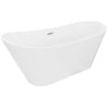 Mexen Dora freistehende Badewanne 170 x 75 cm, weiß, Überlauf Chrom - 52071707500-01