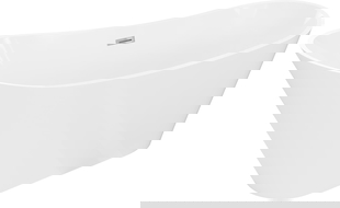 Mexen Dora vrijstaand bad 170 x 75 cm, wit, overloop chroom - 52071707500-01