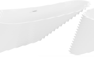 Mexen Dora freistehende Badewanne 170 x 75 cm, weiß, Überlauf weiß - 52071707500-20