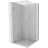 Mexen Lunar L Duo hinged shower cabin 90 x 90 cm, transparent, brushed gold - 834L-090L-090P-55-00