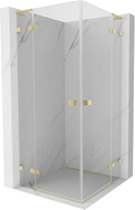 Mexen Lunar L Duo dušinurk, avatud 90 x 90 cm, läbipaistev, kuldne harjatud - 834L-090L-090P-55-00