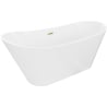 Mexen Dora freistehende Wanne 170 x 75 cm, weiß, Überlauf gebürstetes Gold - 52071707500-55