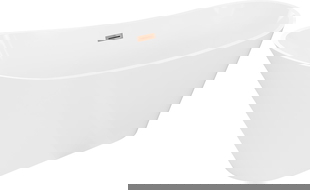 Mexen Dora freistehende Badewanne 170 x 75 cm, weiß, Überlauf Roségold - 52071707500-60