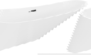 Mexen Dora vrijstaande badkuip 170 x 75 cm, wit, zwarte overloop - 52071707500-70