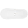 Mexen Dora free-standing bathtub 170 x 75 cm, white/black, overflow rose gold - 52071707575-60