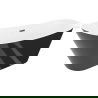 Mexen Dora vrijstaande badkuip 170 x 75 cm, wit/zwart, overloop gun metal - 52071707575-95