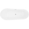 Mexen Dora freestanding bathtub 170 x 75 cm, white/black, brushed nickel overflow - 52071707575-97