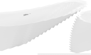 Mexen Lotos freistehende Badewanne 140 x 75 cm, weiß, Überlauf Chrom - 52051407700-01