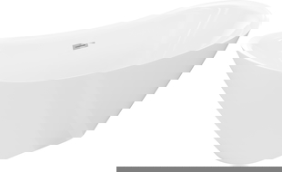 Mexen Lotos vrijstaande badkuip 140 x 75 cm, wit, overloop chroom - 52051407700-01