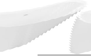 Mexen Lotos freistehende Badewanne 140 x 75 cm, weiß, weißer Überlauf - 52051407700-20